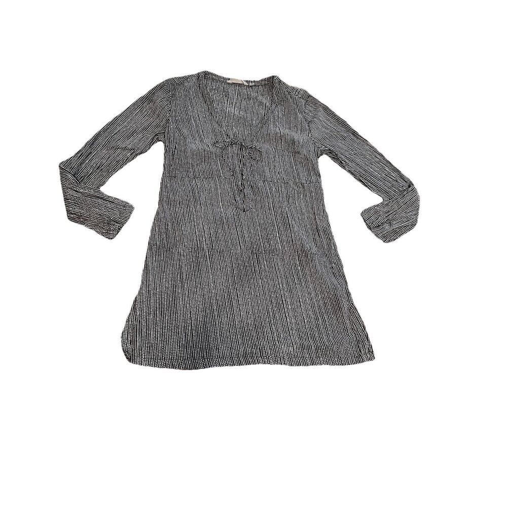 Athleta Women’s Tunic Top Medium kimssa Tunic Dot Print Black White